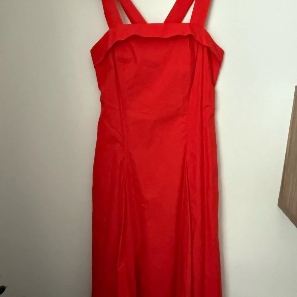 Banana Republic Poplin Cross Back Mido Dress Size 4